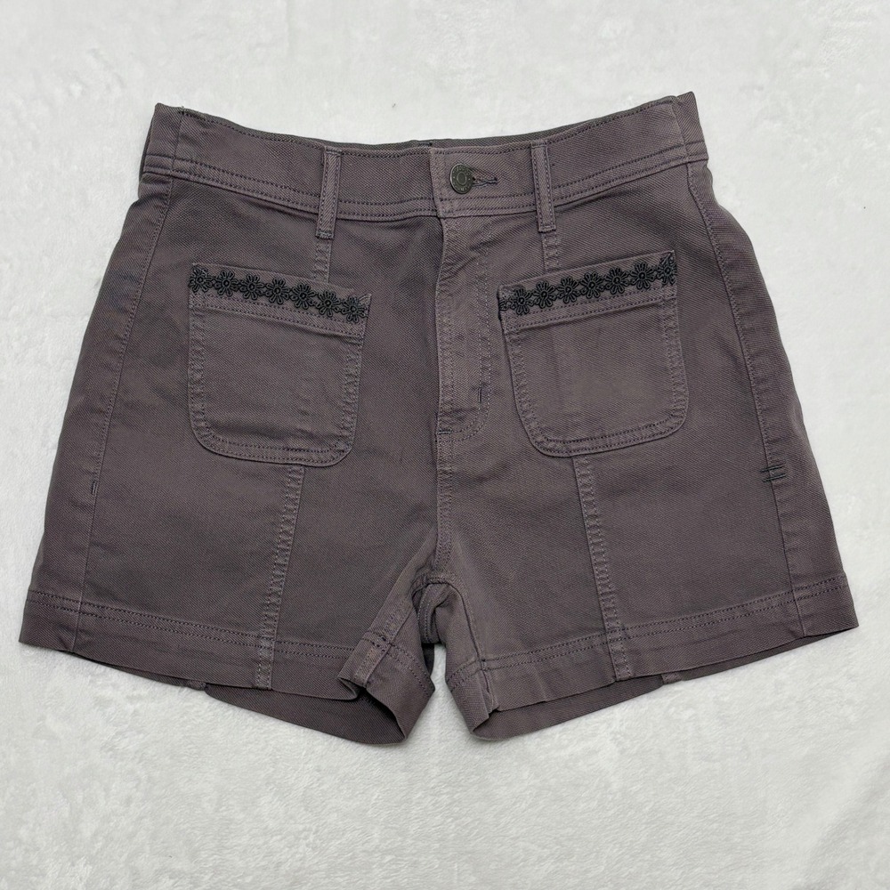 Toad&Co Linden Organic Cotton Floral Pocket Utility Shorts Sz 2 Gorpcore Hiking